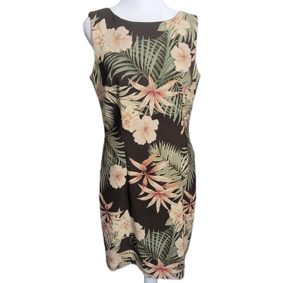AGB Dresses & Skirts - AGB Dress Sleeveless Tropical Flora & Fauna Knee-Length Dress Sz. 6